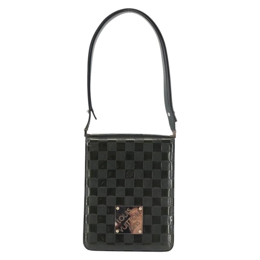 Louis Vuitton Damier Vernis Club Shoulder Bag Green Petrol Blue